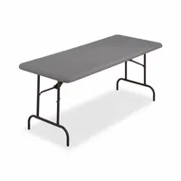 ICEBERG Folding Table: Rectangle Table Shape, Charcoal Tabletop, 30 in Dp, 60 in Wd, 29 in, Fixed Ht (MPN 65217)