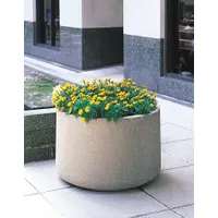 Planter Bollard: Circle, Beige, 36 in Overall Ht, Round Shape, Beige (MPN TF4124W22)