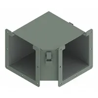 Wireway 90 Degree Elbow: 6 in Wd, 6 in Ht, 6 in, Hinged Cover with Quick-Release Latches, Steel (MPN F66LE9A)
