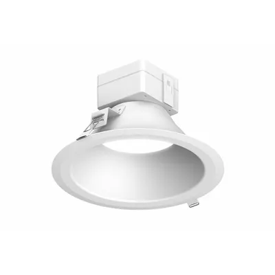LUMINATION Downlight: 8 in Dia, 4,600 lm, 3000K, 59.5 W, 120 to 277V AC, 6 in Overall Ht - Standard-Profile Canless Downlights