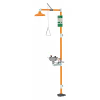 GUARDIAN EQUIPMENT Shower with Eyewash: Floor Mnt, Uncovered, Stainless Steel Bowl, Std Mounting (MPN G1902)