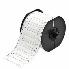 This precut sleeve label roll is made of white matte polyolefin, sized 1/4 in x 2 in, and designed for wire gauges from 8 AWG to 16 AWG. Compatible with the i3300 printer series, it enables on-demand identification of wires and cables in electrical panels, control cabinets, and machinery.