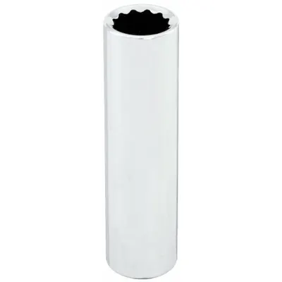 WESTWARD Socket: Metric, 3/8 in Drive Size, 12 mm Socket Size, 12-Point, Deep, Chrome - 3/8" Drive Hand Sockets