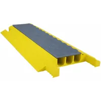 POWER FIRST Cable Protector: 3 Channels, Hinged, 2 1/4 in Max Cable Dia, 18 1/4 in Wd, 2 3/4 in Ht (MPN GG3X225GRYYPOW2)