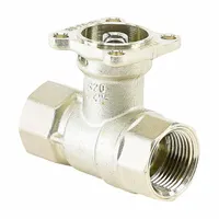 The Belimo B218 is a 2-way characterized control valve body with 3/4 in female NPT connections, a CV flow of 7.4, and a close-off rating of 200 psi. Designed for water media, it features a stainless steel ball and brass body. This valve body is supplied without an actuator and is used in hydronic HVAC systems to modulate water flow
