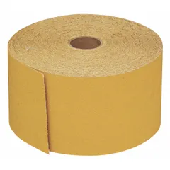 Aluminum oxide abrasive on A weight paper backing with pressure-sensitive adhesive (PSA). P80 grit for material removal and smoothing on wood, metal, plastic, and painted surfaces. Suitable for general purpose sanding in industrial maintenance and fabrication.