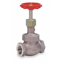 MILWAUKEE VALVE Globe Valve: For Gas/Oil/Steam/Water Media, Bronze, Z-Body, 1/4 in Pipe Size, Female (MPN 572-1/4)
