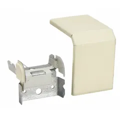This 90-degree external elbow from LEGRAND's Series 2400 is designed for single-channel raceway systems. Constructed of steel with an ivory finish, it provides a directional change for routing wiring around corners in commercial or industrial installations.