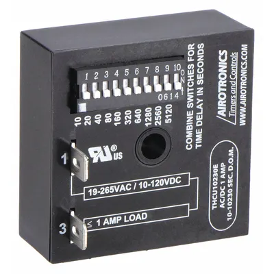 AIROTRONICS Single Function Encapsulated Timing Relay: Panel Door Relay - Surface-Mounted Relays