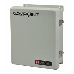 Outdoor power supply board with fiberglass reinforced polyester enclosure. Operates on 115V AC input. Suitable for exterior installations requiring weather-resistant power distribution for security systems, access control, and industrial infrastructure.