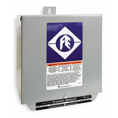 FRANKLIN ELECTRIC Pump Control Panel: Simplex, Single Phase, 230V AC, 17 A, No Switch Included - Submersible Deep-Well Pump Control Panels