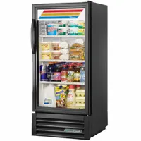 TRUE REFRIGERATION Refrigerated Merchandiser: 53 3/8 in x 24 7/8 in x 22 7/8 in, Black, Swing (MPN GDM-10-HC~TSL01)