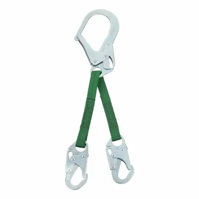 MSA Rebar Assembly: Stainless Steel Snap Hook, Steel Snap Hook, 13 in Lg - Positioning & Restraint Lanyards