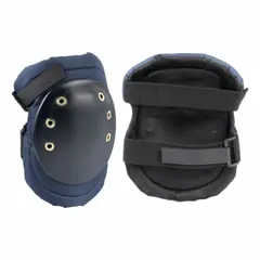 These knee pads feature a rubber cap and foam pad for cushioning and non-slip support during kneeling tasks. Two elastic straps with hook-and-loop closure provide a secure fit. Latex free.