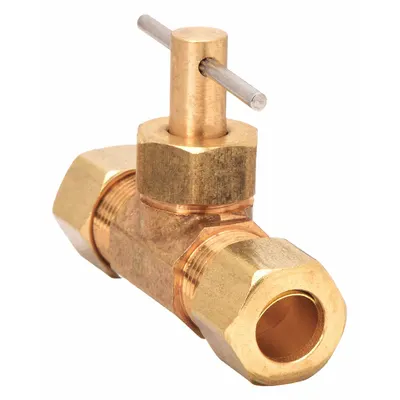 OEM Needle Valve: Inline Valve Body - Brass Straight-Body Needle Valves