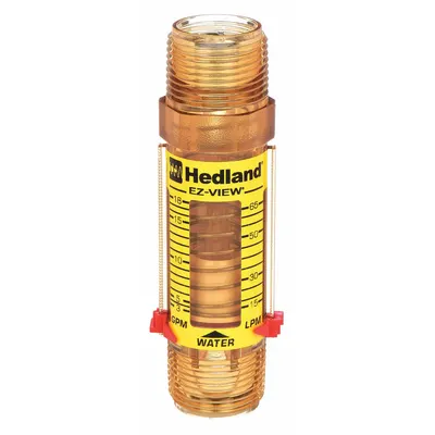 HEDLAND Mechanical Flowmeter: Flow Meter, Scale, Variable Area, Inline, Universal - Inline Flowmeters for Water