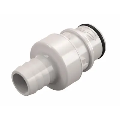 CPC Quick Connection Coupling: Straight, 1/2 in ID Size, Quick-Disconnect Coupler x Barbed - Polysulfone Quick-Disconnect Tube Fittings