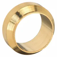 LEGRIS Compression Fitting Sleeve: 6 mm OD Fitting Size, Compression, Brass, 50 PK (MPN 0124 06 00)