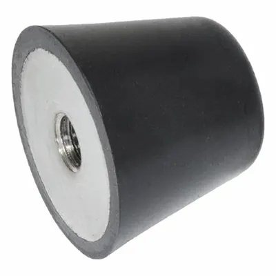 JW WINCO Vibration-Isolating Mount: Flat Conical, Buna-N, Male x Non-Threaded Style - Female x Non-Threaded Vibration-Isolating Mounts