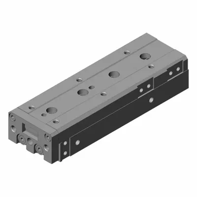 SMC Slide Table: 75 mm Stroke Lg, 12 mm Bore Dia, Mfr Part # MXS12L-75, MXSL Series - Pneumatic Slide Tables