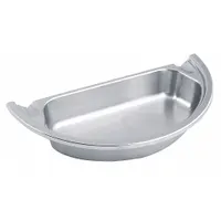 SPRING USA Food Pan: Half Size, Half Round, 1.8 ga Gauge, 2 qt Capacity, 14 1/8 in Overall Lg (MPN 372-66/36/12)