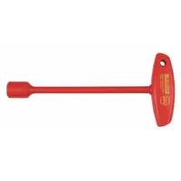 WIHA Hollow Round Shank Nut Driver: T-Handle, Metric, Without Magnetized Tip, Std, 10 mm Tip Size (MPN 33634)