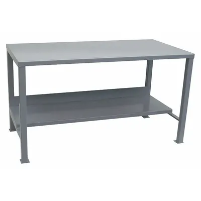 JAMCO Workbench: Fixed Ht, Steel, 96 in x 36 in, 3,000 lb Overall Load Capacity - Workbenches with Lower Shelves