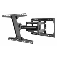 PEERLESS TV Wall Mount: Wall, For 39 in to 90 in Screens, Max. 150 lb, Fixed, Gloss, Black, PA762