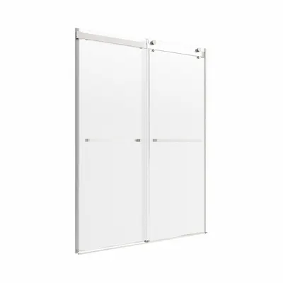 FOREMOST Shower Door: 43 in Min. Door Wd, 47 in Max. Door Wd, 76 in Overall Ht - Double-Sliding Shower Doors