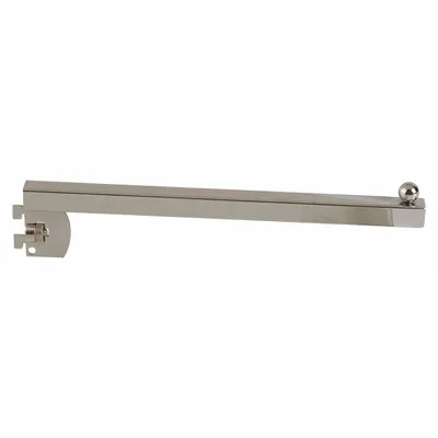 ECONOCO Straight Arm: Single, 1 in Slot Spacing, 1/2 in Slot Lg, 1 in x 12 in x 1 in - Face-Out Hangrails for Slotted-Standard Shelving