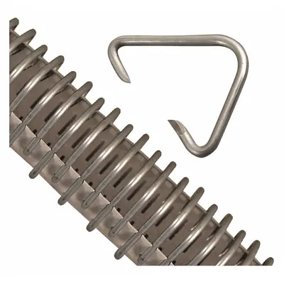 FLEXCO Conveyor Belt Lacing: Stainless Steel, #1, 12 in Lacing Lg, For 1/8 in Max Belt Thick - Precision Machine-Installed Clipper Wire-Hook Conveyor Belt Lacing