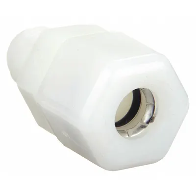 PARKER Compression Fitting Adapter: 3/8 in OD x 3/4 in Pipe Size, Compression x MNPTF - General Purpose Nylon Compression Fittings