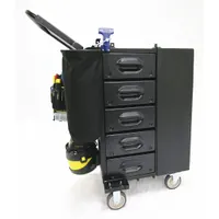 MOBILE SHOP Tool Cart, Complete: Black, 26 in Wd, 38 in Dp, 43 in Ht, Padlockable, 5 Drawers (MPN MS-H3O)