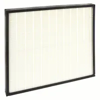 Minipleat Air Filter: 20 in x 25 in x 2 in, Synthetic, Plastic, No Header, MERV 15