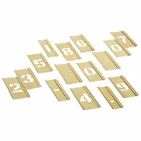 C.H. HANSON Stencil Set: 0 to 9/Dash (-)/Period (.), 1 in Character Ht, Brass, Interlocking (MPN 10008)