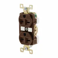 BRYANT Receptacle: Duplex, 6-15, Brown, 250V AC, 15 A, 2 Pole / 3 Wire (MPN BRY5662)