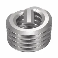 Free-running tanged helical insert for repairing or reinforcing threads in metal components. M3-0.50 right-hand coarse metric threads, 18-8 stainless steel with dry film lubricant. 100-piece pack.