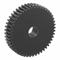 Hubless Spur Gear: Module m 1.5, 48 Teeth, 15 mm Bore Dia, Black Oxide Coated Carbon Steel, Hubless (MPN SSA1.5-48)