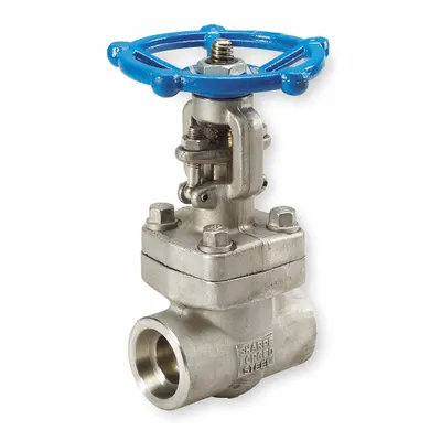 SHARPE Gate Valve: 1/2 in, 316L Stainless Steel, Rising, Socket x Socket, 1,120 psi CWP - Rising Stem Stainless Steel Valves for Petroleum & Gas Industry