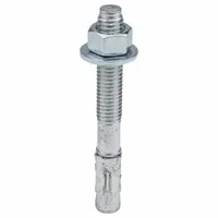 RED HEAD Wedge Anchor: 4 1/4 in Overall Lg, 1/2 in Dia, 1/2"-13 Thread Size, Stainless Steel, 25 PK (MPN WW-1242)