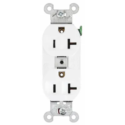 BRYANT Receptacle: Duplex, 5-20, White, 125V AC, 20 A, 2 Pole / 3 Wire (MPN 5362BW) - General Purpose Receptacles