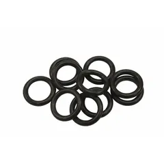 Replacement O-ring for wash fountain plumbing connections. Made of nitrile rubber, resistant to oils and water. Sold in a 10-pack for maintenance use.