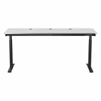 VERSADESK Electric Sit-Stand Desk: White, Wood, 72 in Overall Wd, 24 in Overall Dp, Laminate/Steel (MPN VT1077224-01-05)