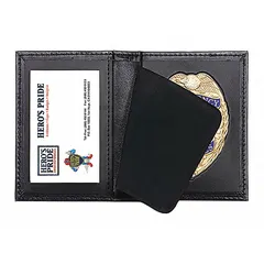 This black leather badge holder from HEROS PRIDE is designed for displaying ID badges, access cards, or credentials. Suitable for use in industrial, commercial, and office environments, it provides a professional means of personnel identification.