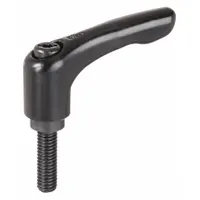 KIPP Adjustable Handle: Zinc w/ Steel Thread, M6x1 Thread, 20 mm Thread Lg, 40 mm Lg (MPN K0122.1061X20)