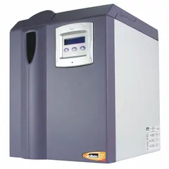 Hydrogen generator supplying high-purity hydrogen gas for analytical instruments. Features a 1/8 in connection port diameter and produces hydrogen purity greater than 99% with electrical resistance greater than 1M Ohms. Suitable for laboratory and industrial applications requiring an on-demand hydrogen source.