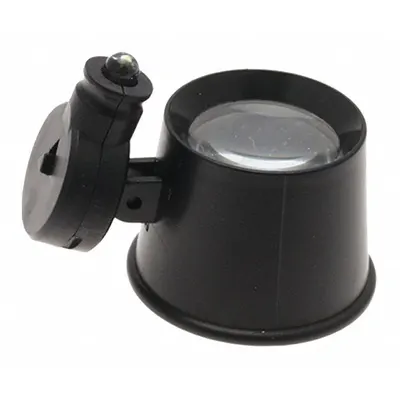 AVEN Eye Loupe With LED Light: 10X Power, 2-1/2 in Focal Distance, 1.50 in Lens Dia - Loupes