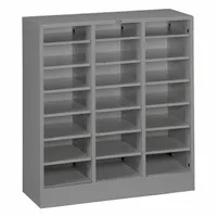 TENNSCO Literature Sorter: Medium Gray, 21 Compartments, 24 in Overall Dp, 30 5/8 in Overall Wd (MPN 4075 MED GREY)