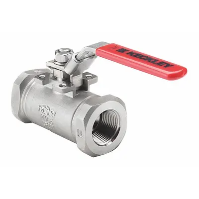 KECKLEY Manual Two-Way Ball Valve: 1 in, 316 Stainless Steel, Straight, FNPT x FNPT - Stainless Steel Ball Valves