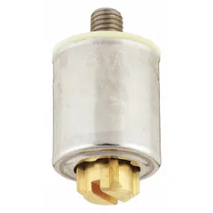 This stainless steel diverter valve is designed for use with hot and cold water in Chicago Faucets 1102 series faucets. It functions as a replacement part for directing water flow in commercial or industrial plumbing systems.